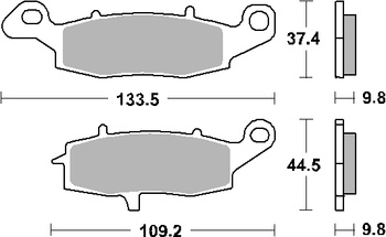 Hamulcowe kh231 street excel/racing ng sinter kolor złoty pasuje do suzuki 1800 intruder `06 tył